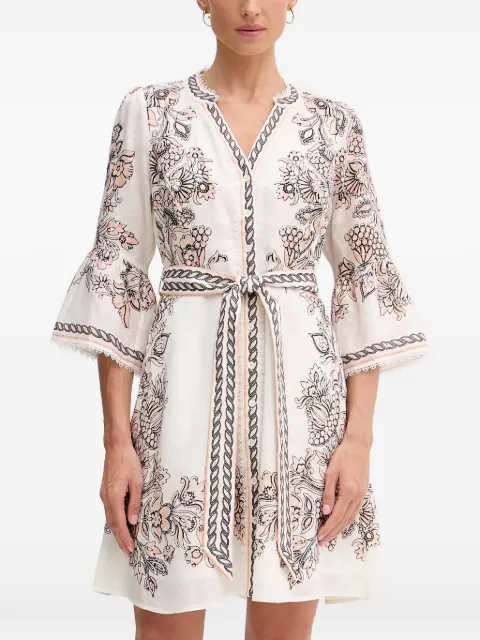 Hale Bob Maxwell floral-print belted mini dress