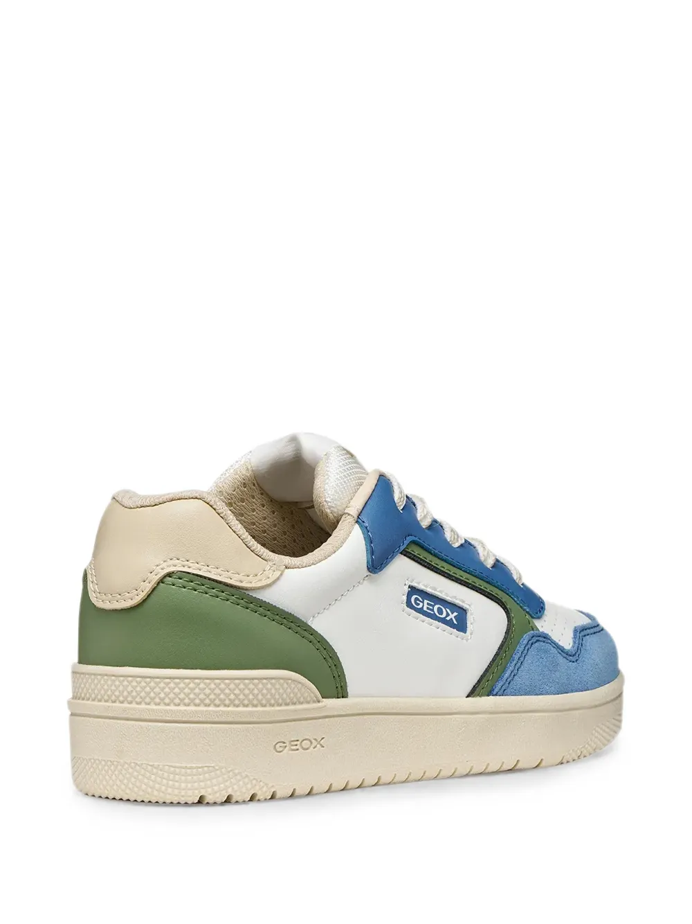 Geox Kids Washiba perforated panelled sneakers Wit