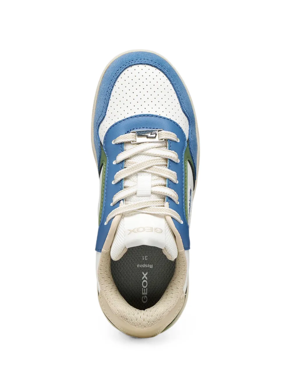 Geox Kids Washiba perforated panelled sneakers Wit