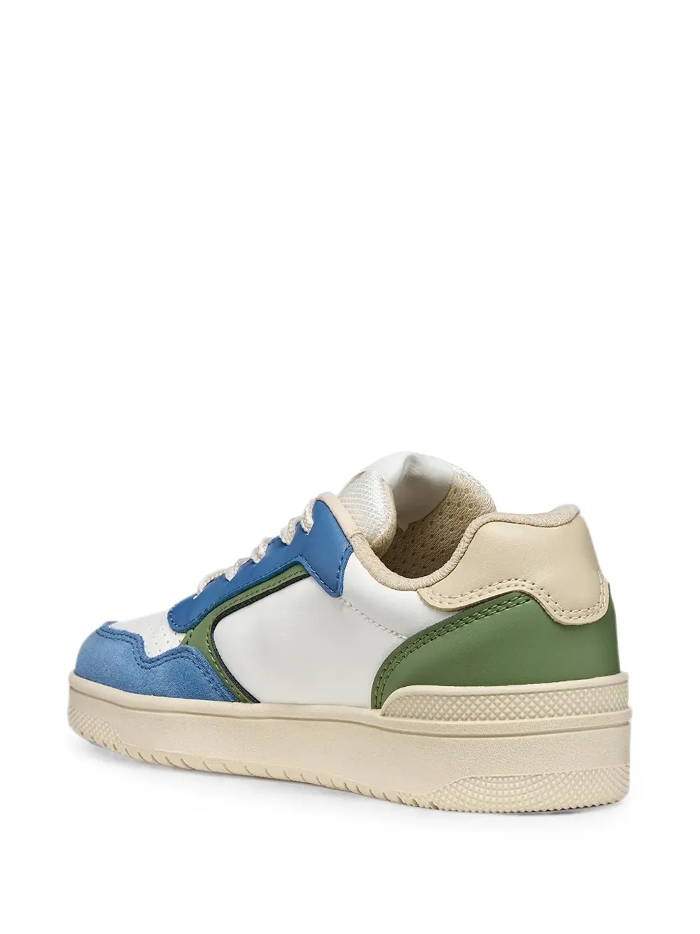 Geox Kids Washiba perforated panelled sneakers Wit