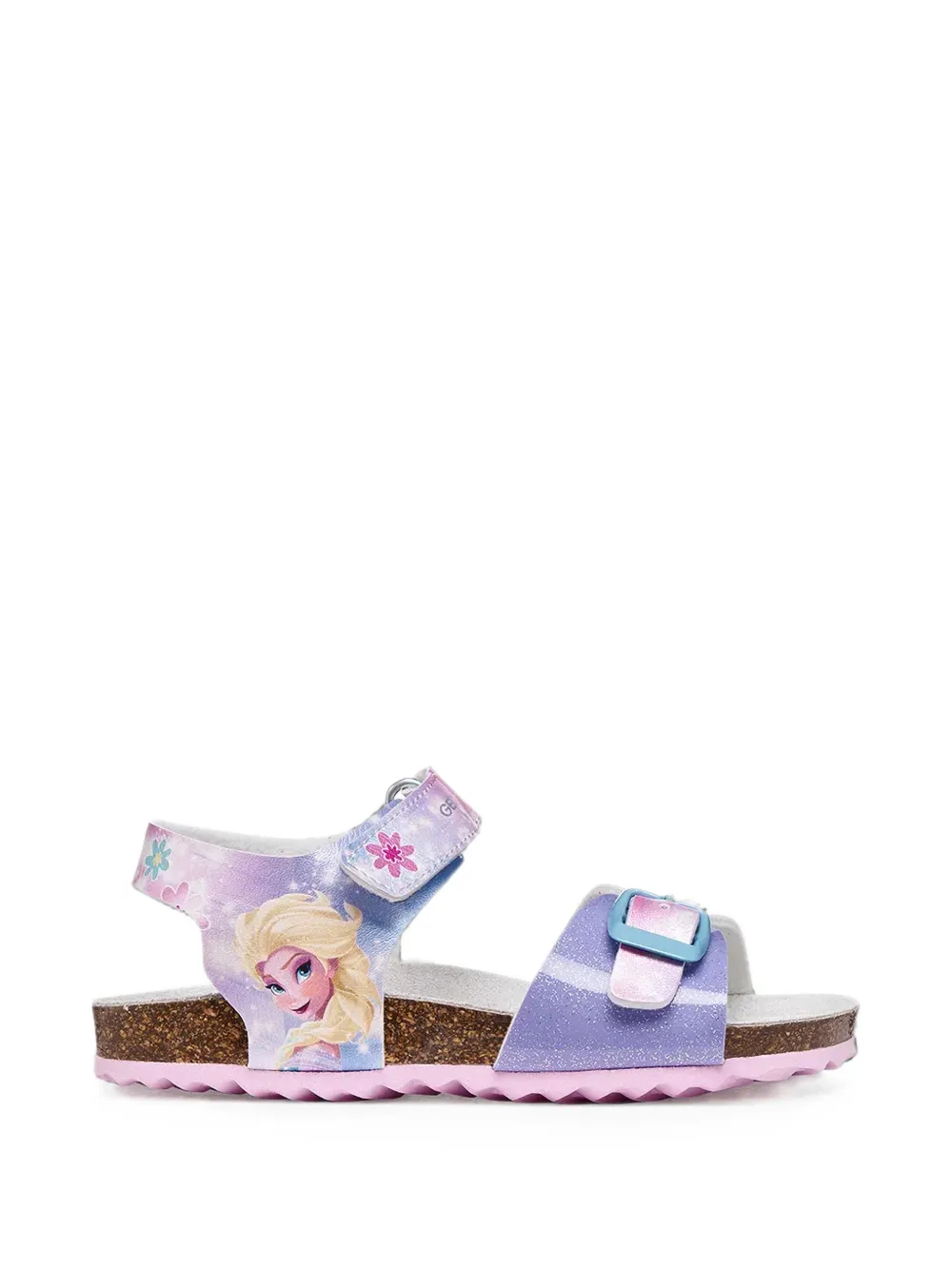 Geox Kids x Disney Adriel glitter-effect buckle-fastening sandals Paars