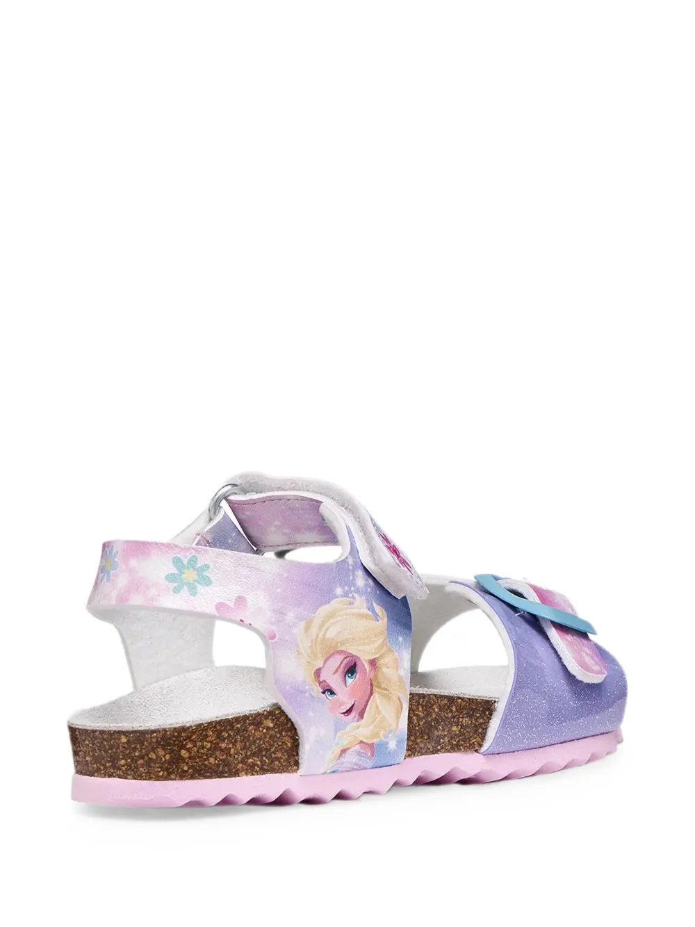Geox Kids x Disney Adriel glitter-effect buckle-fastening sandals Paars