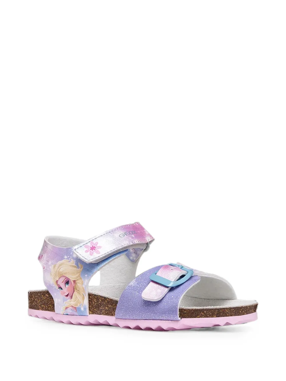 Geox Kids x Disney Adriel glitter-effect buckle-fastening sandals - Viola