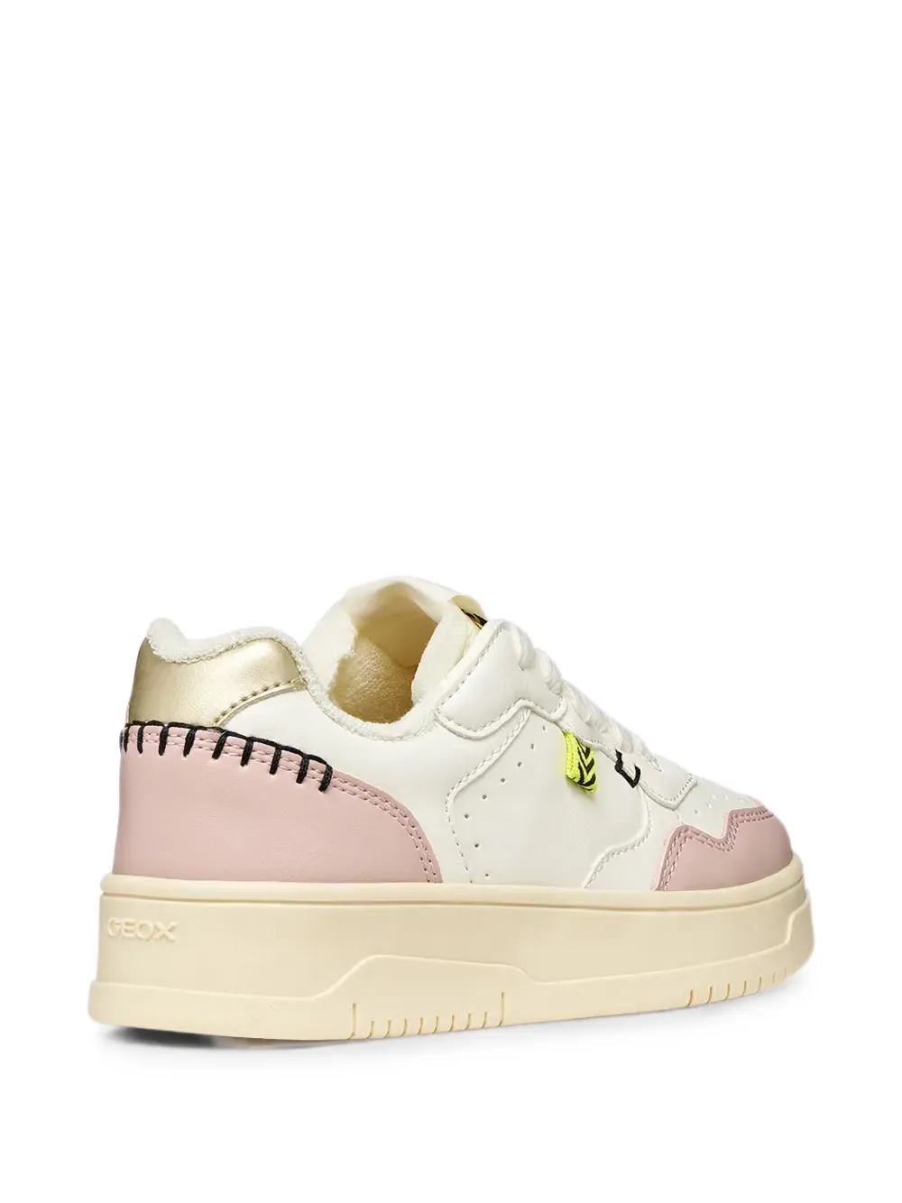 Geox Kids Lestrella contrast-panel low-top sneakers Wit