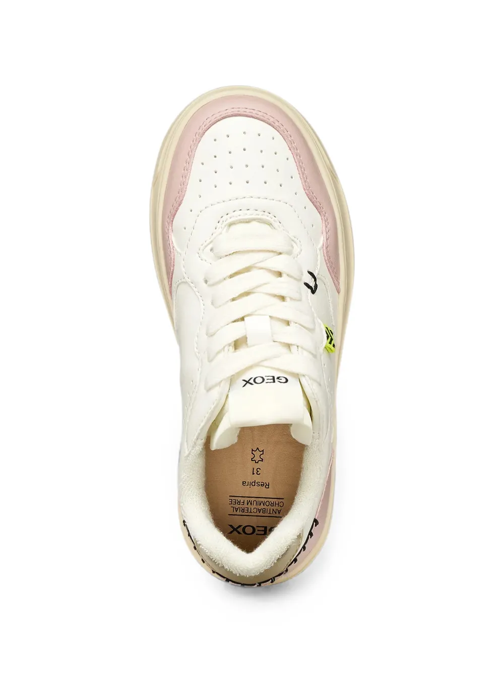 Geox Kids Lestrella contrast-panel low-top sneakers Wit