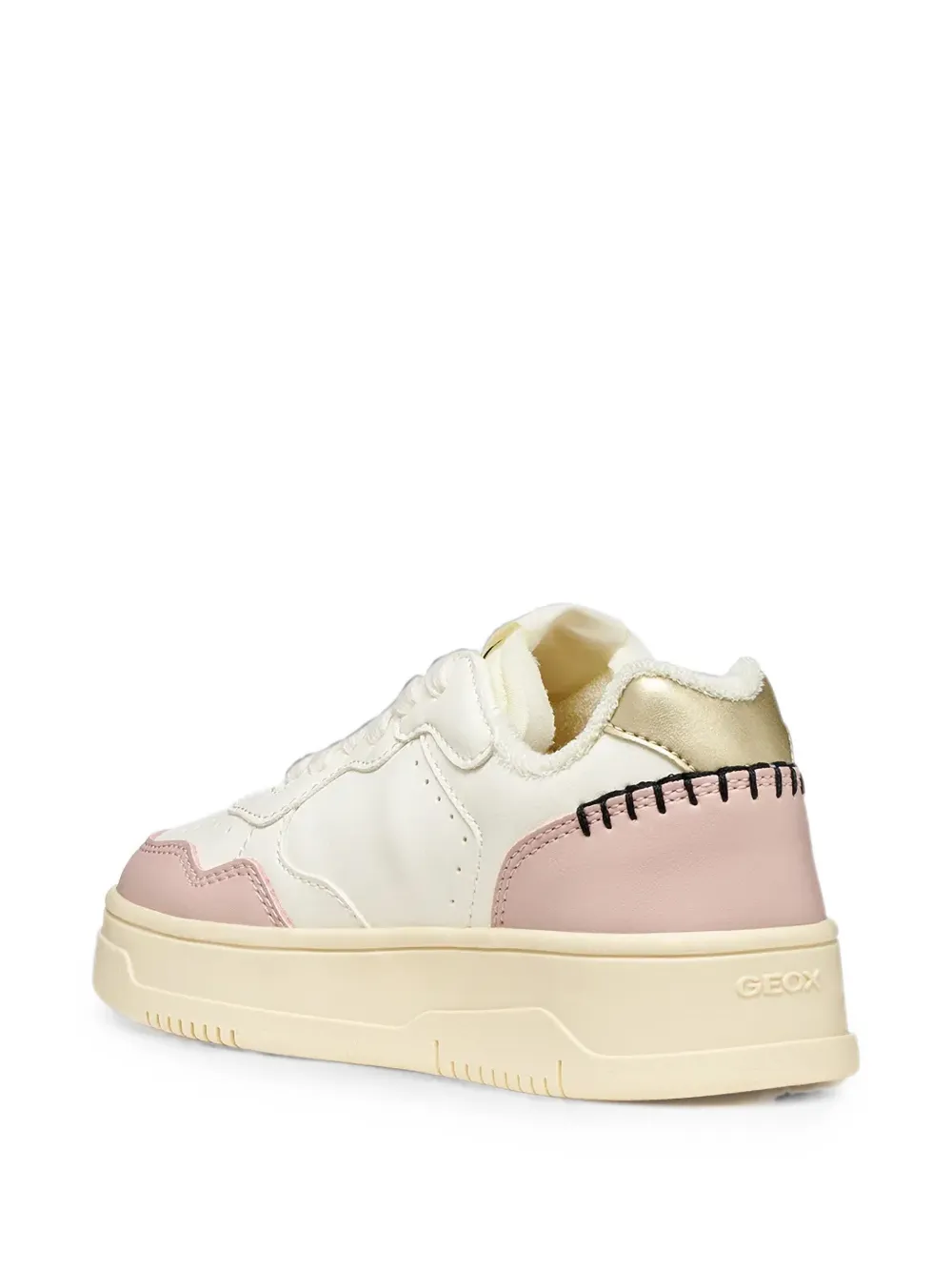 Geox Kids Lestrella contrast-panel low-top sneakers Wit