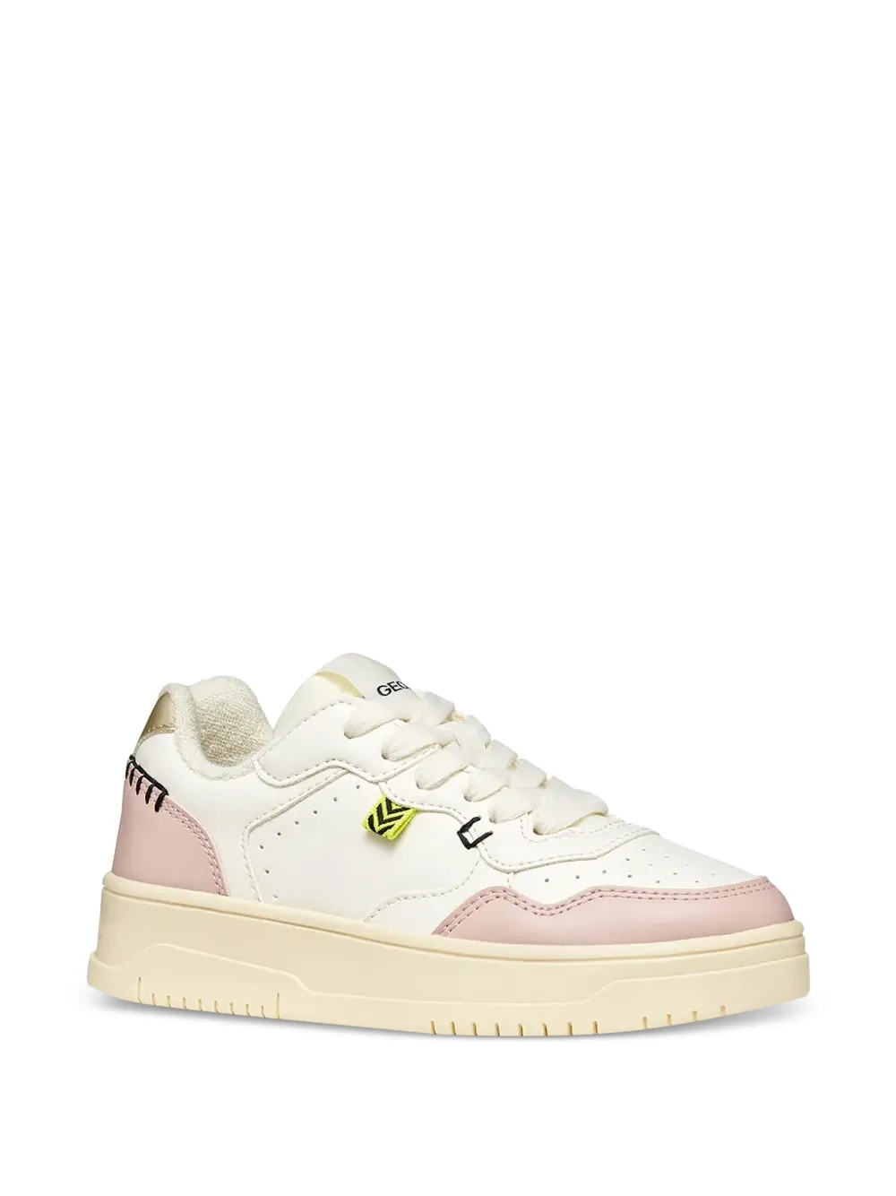 Geox Kids Lestrella contrast-panel low-top sneakers Wit