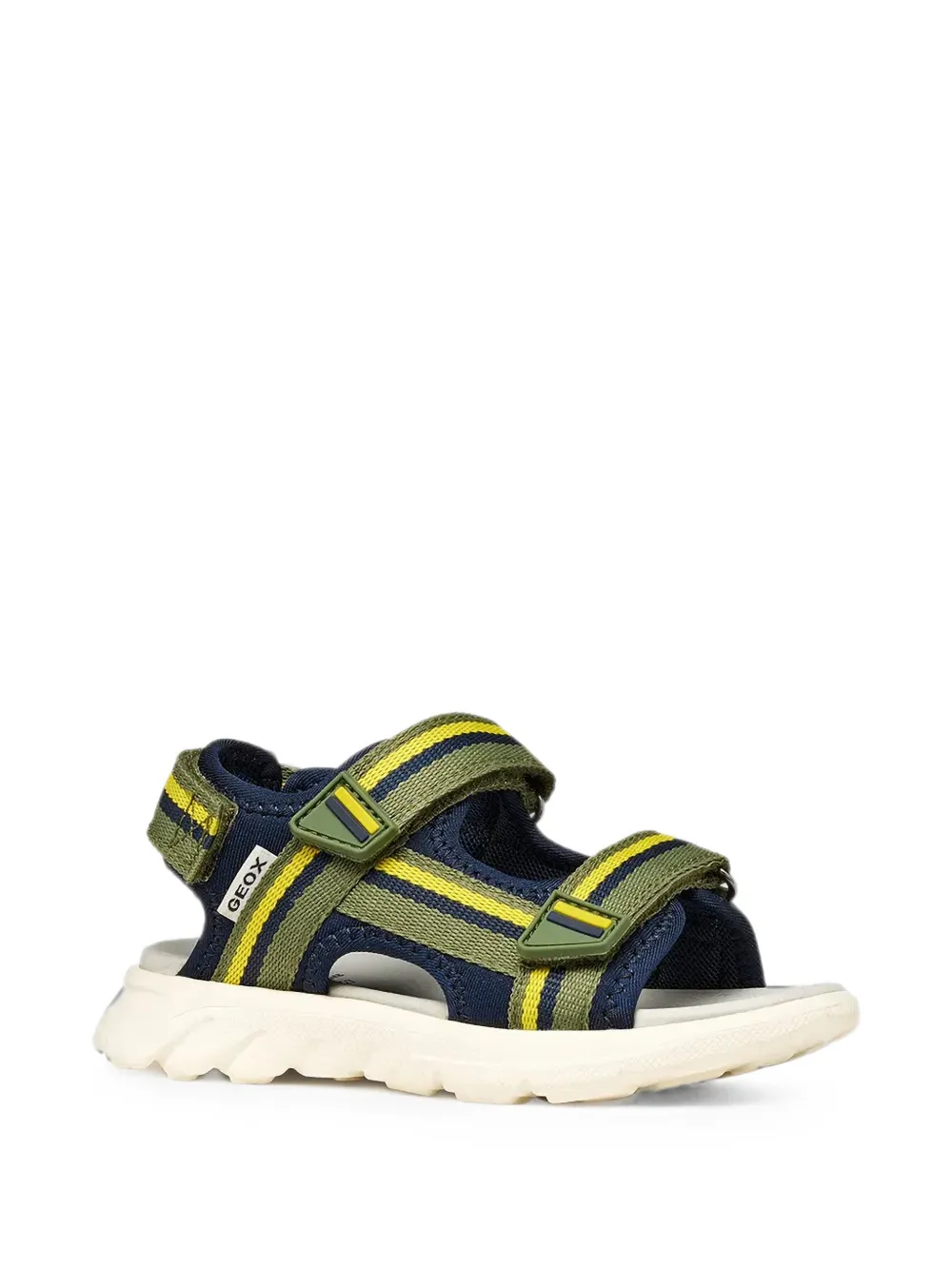 Geox Kids Airadyum touch-strap striped sandals - Verde