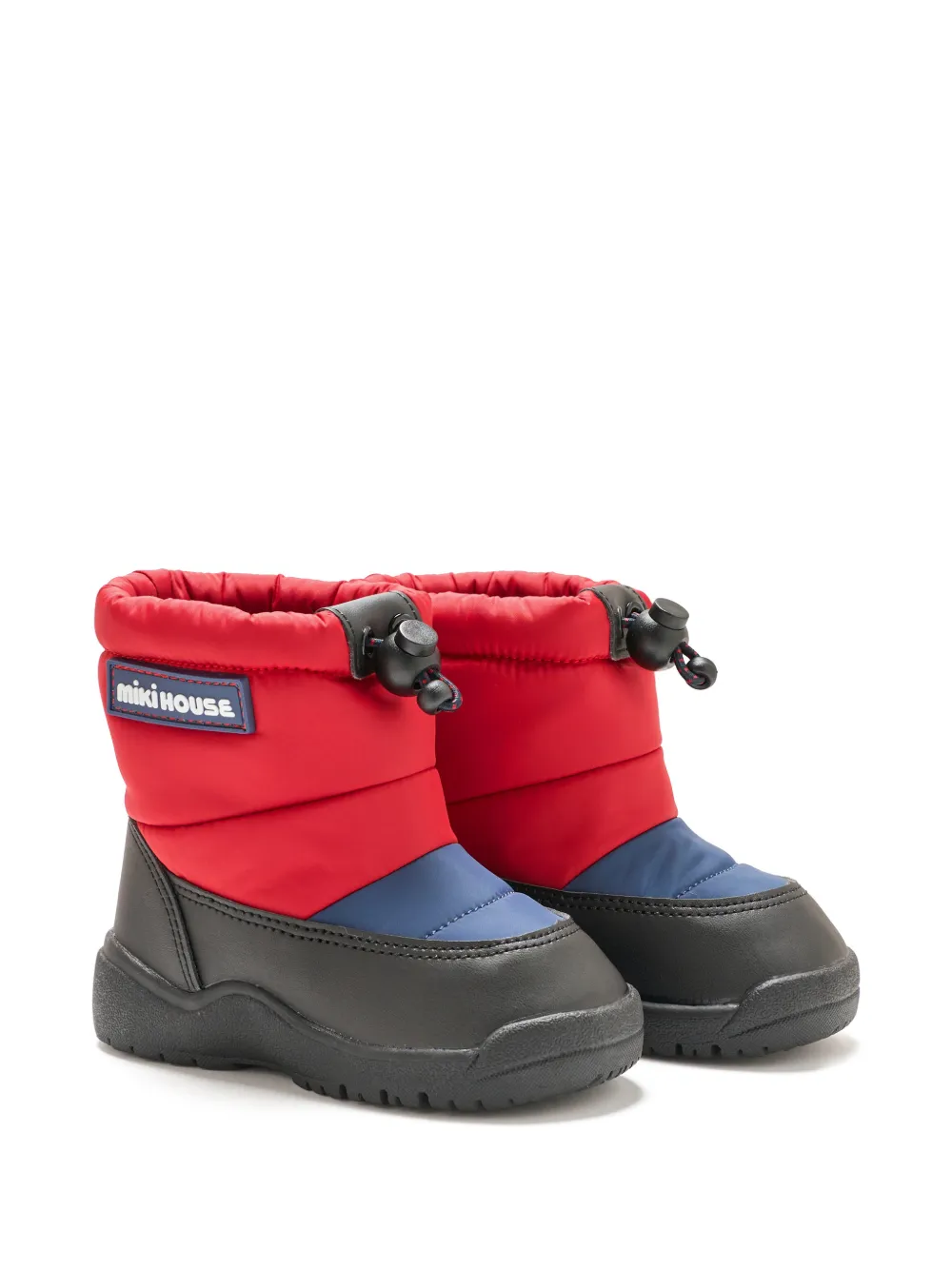 Miki House quilted snow boots - Rosso