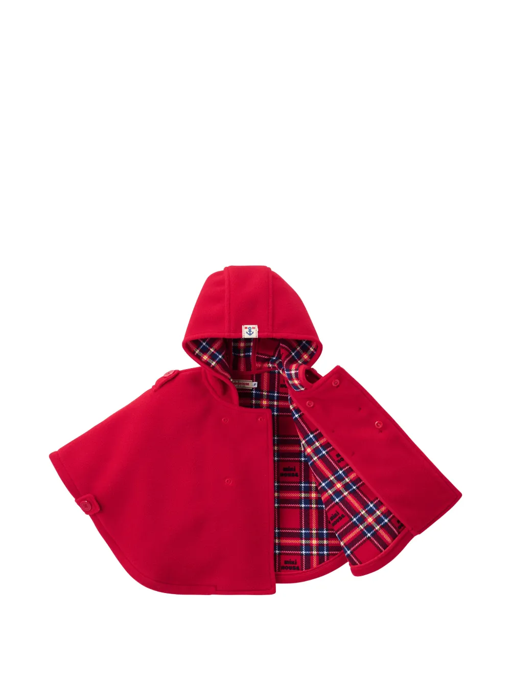  Miki House Poncho Con Capucha - Rojo 