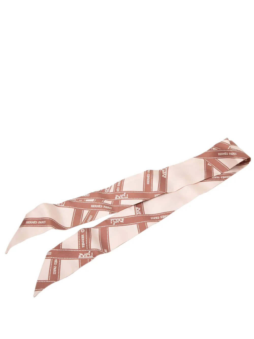 Hermès Pre-Owned 2015-2026 Bolduc Silk Twilly Scarf scarves - Rosa