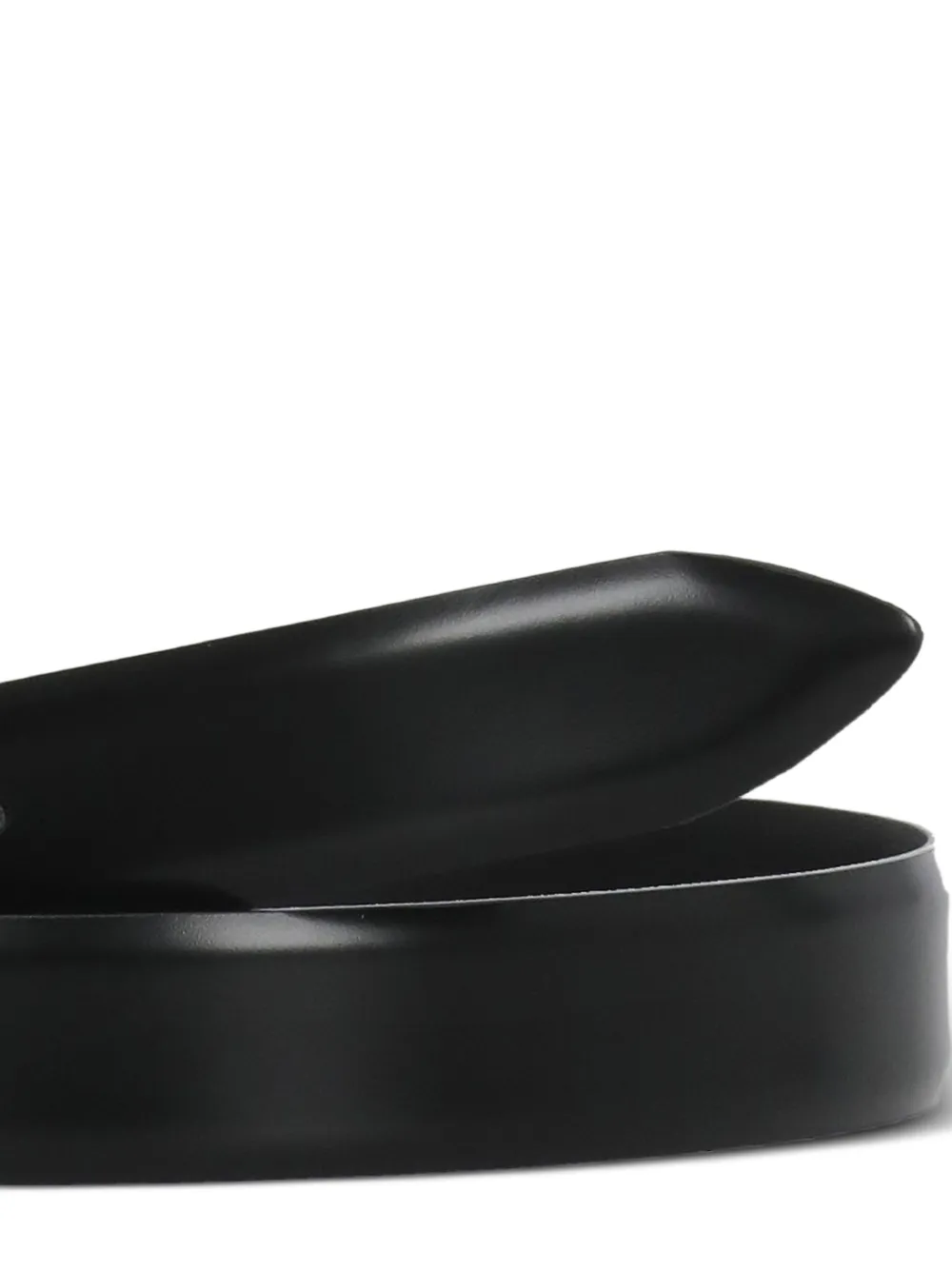 Orciani Iconic Brackets leren riem Zwart