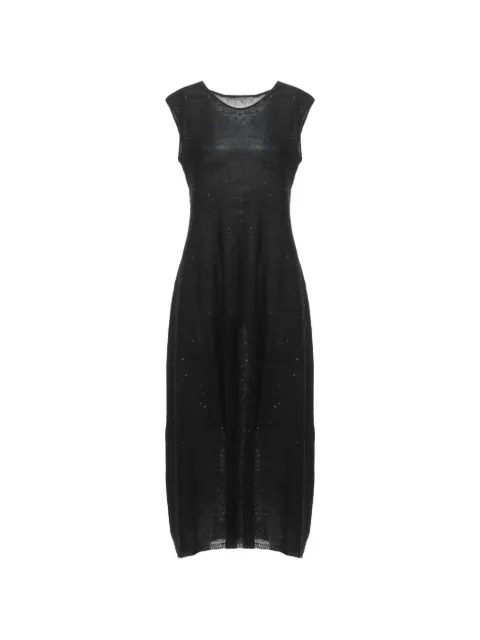Antonelli vestido midi sin mangas bordado con lentejuelas