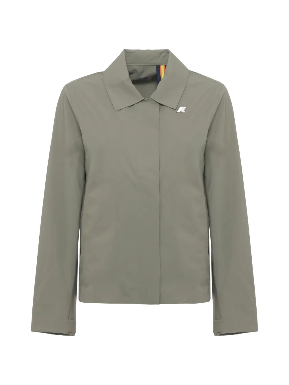 K-Way Arabel logo-patch zip-up jacket - Verde
