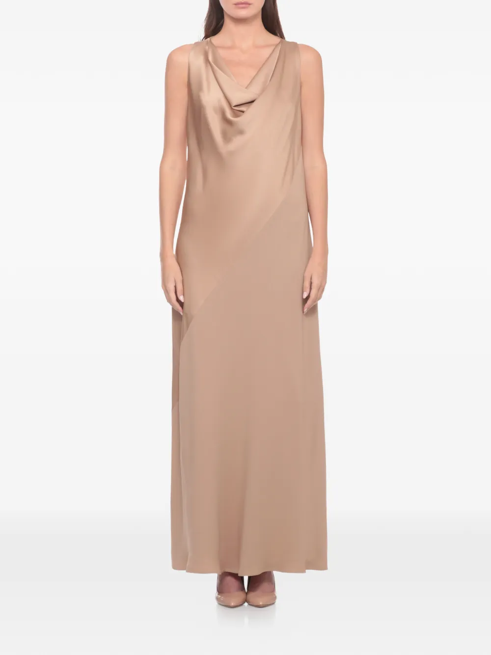 Antonelli Mouwloze midi-jurk Beige