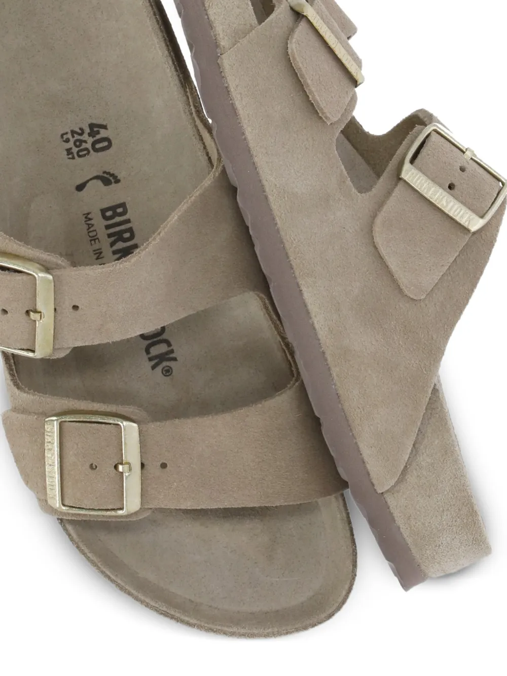 Birkenstock Arizona sandalen met gespsluiting Bruin
