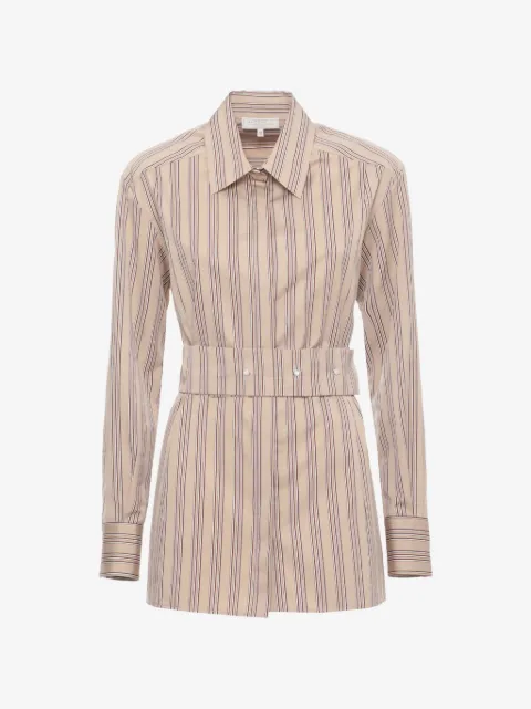 Antonelli striped belted shirt