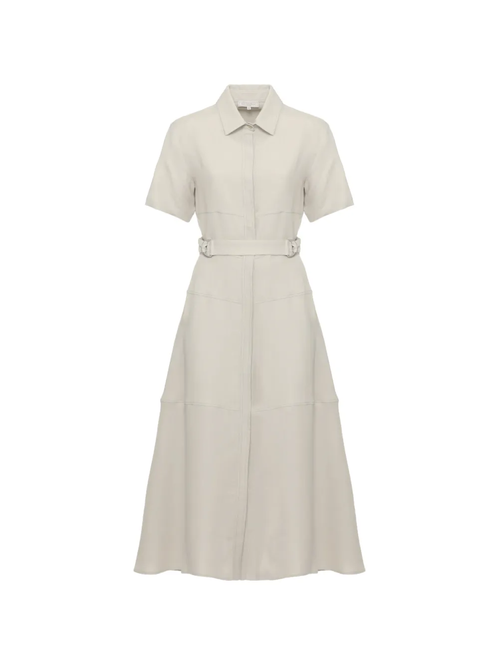 Antonelli belted short-sleeve midi dress - Toni neutri