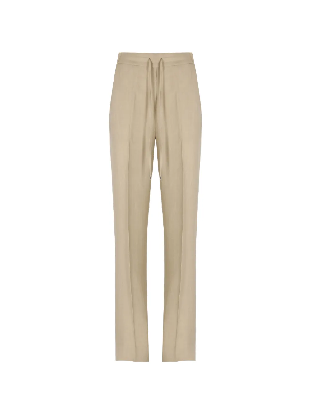 Antonelli drawstring-waist pressed-crease trousers - Toni neutri