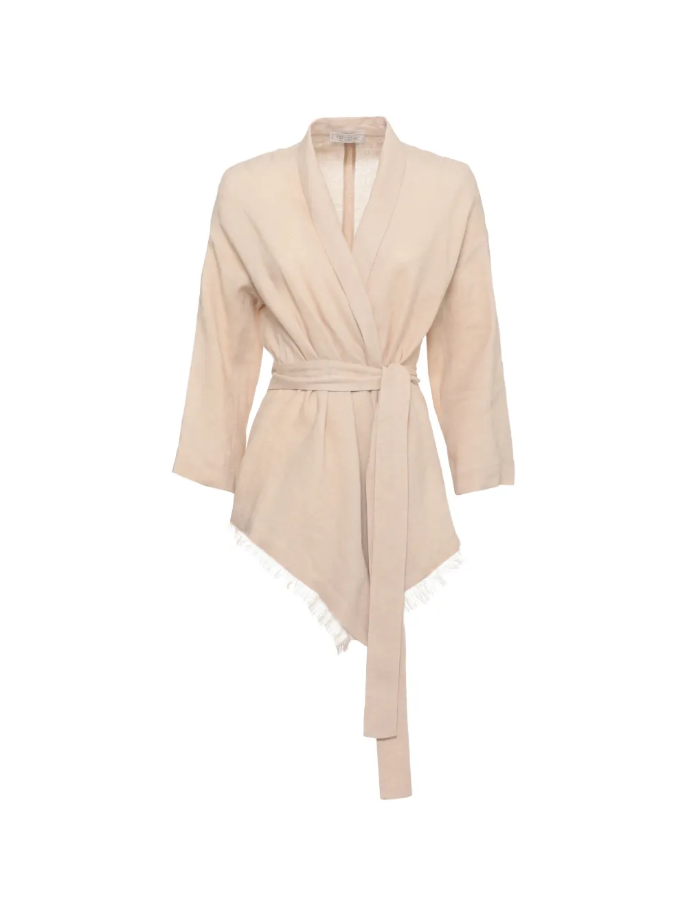 Antonelli Katia belted fringe-trim jacket - Toni neutri