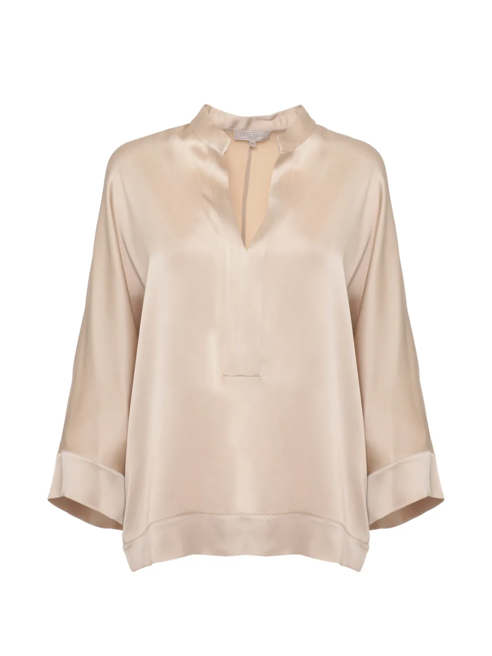 Antonelli satin-finish V-neck blouse - Neutrals