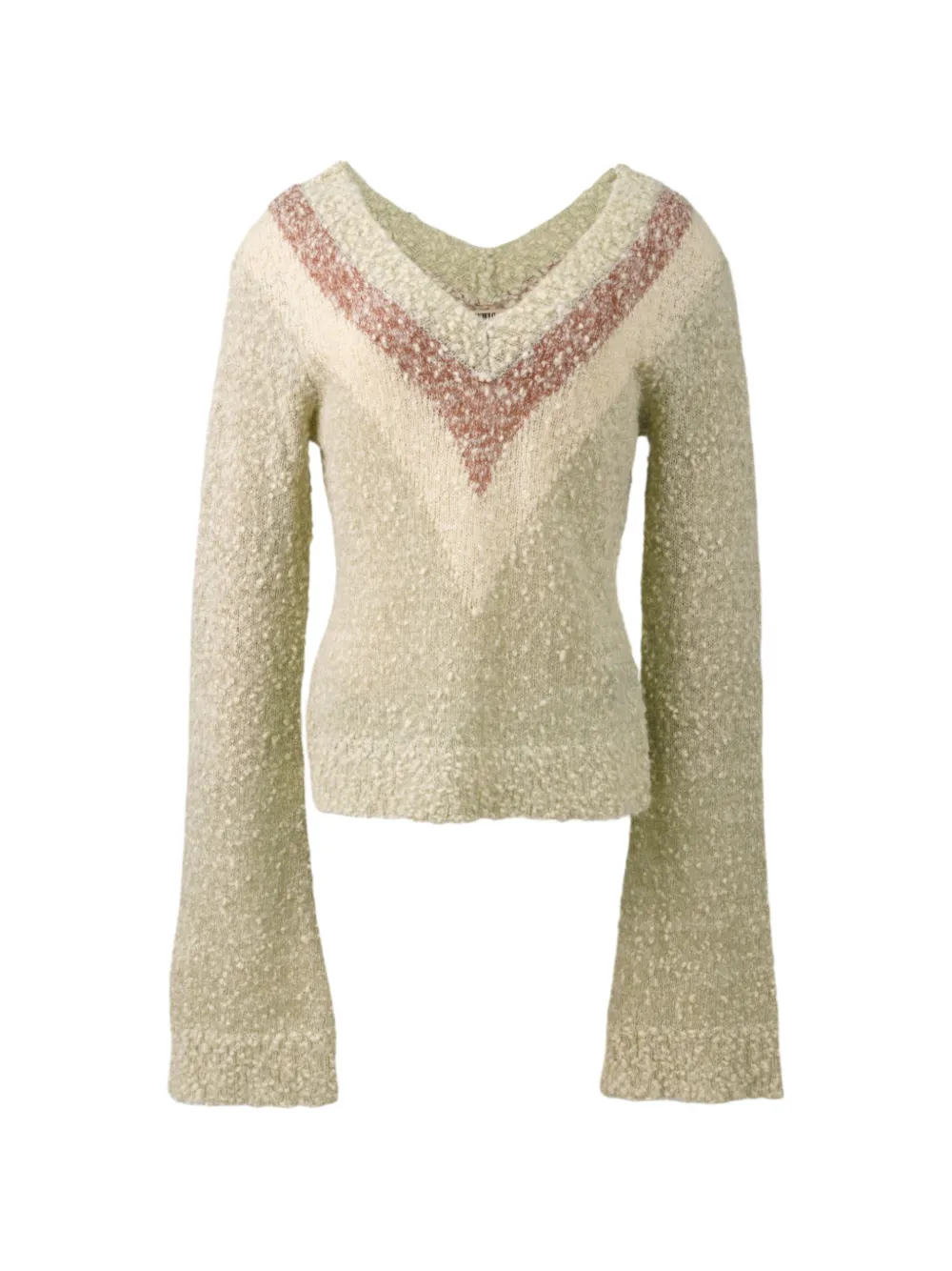 KNWLS speckled V-neck sweater - Neutrals