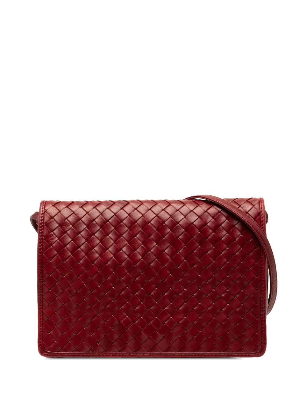 Bottega Veneta Pre-Owned 20th Century Nappa Intrecciato Flap crossbody bag - Rosso