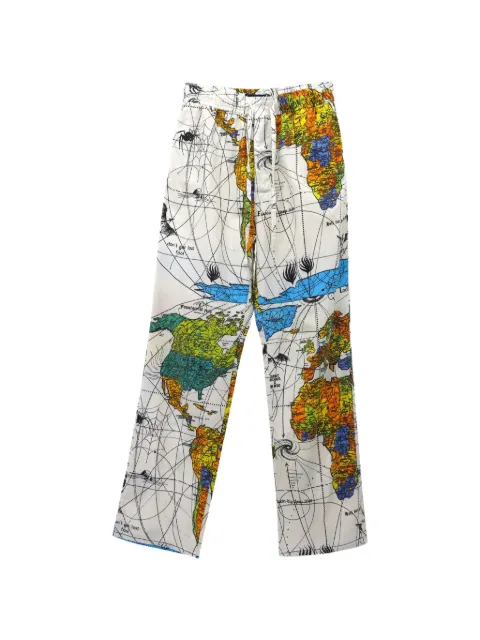 SAINT MXXXXXX pantalones con mapamundi estampado