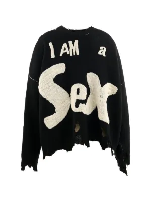 SAINT MXXXXXX x The KLF crew-neck Sweater | Black | FARFETCH SK