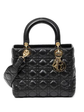 Christian Dior Pre-Owned Medium Lady Dior Tote Bag | Black | FARFETCH