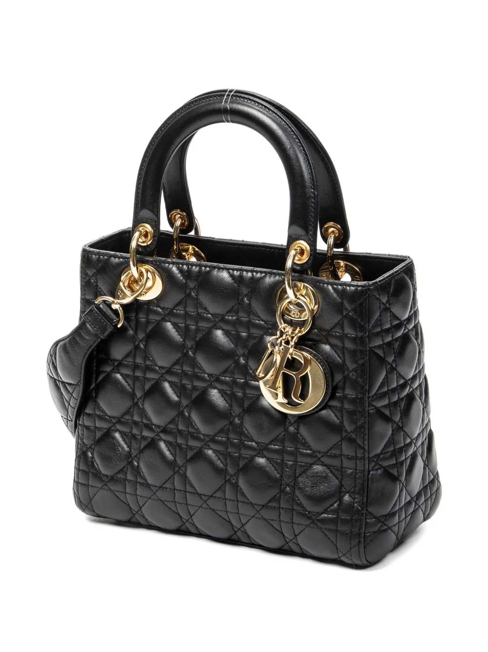Christian Dior Pre-Owned Medium Lady Dior Tote Bag | Black
