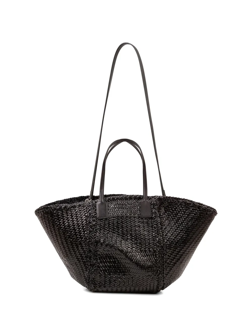 DRAGON DIFFUSION Teresa geweven leren shopper Zwart