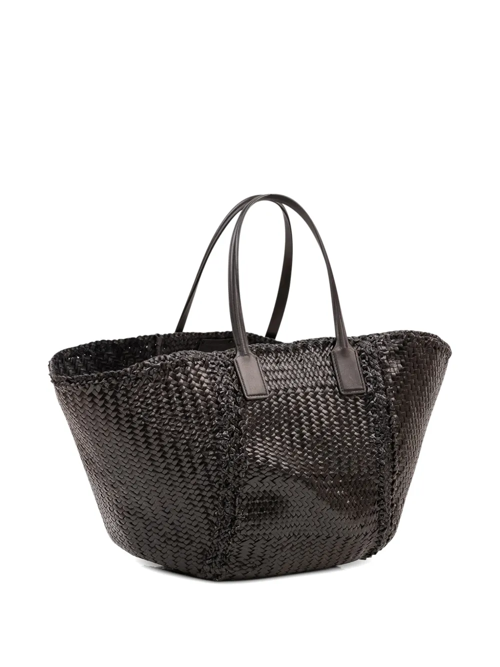 DRAGON DIFFUSION Teresa geweven leren shopper Zwart
