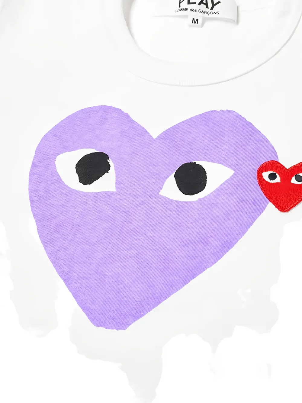 Comme Des Garçons Play Kids T-shirt met hartprint en patch Wit