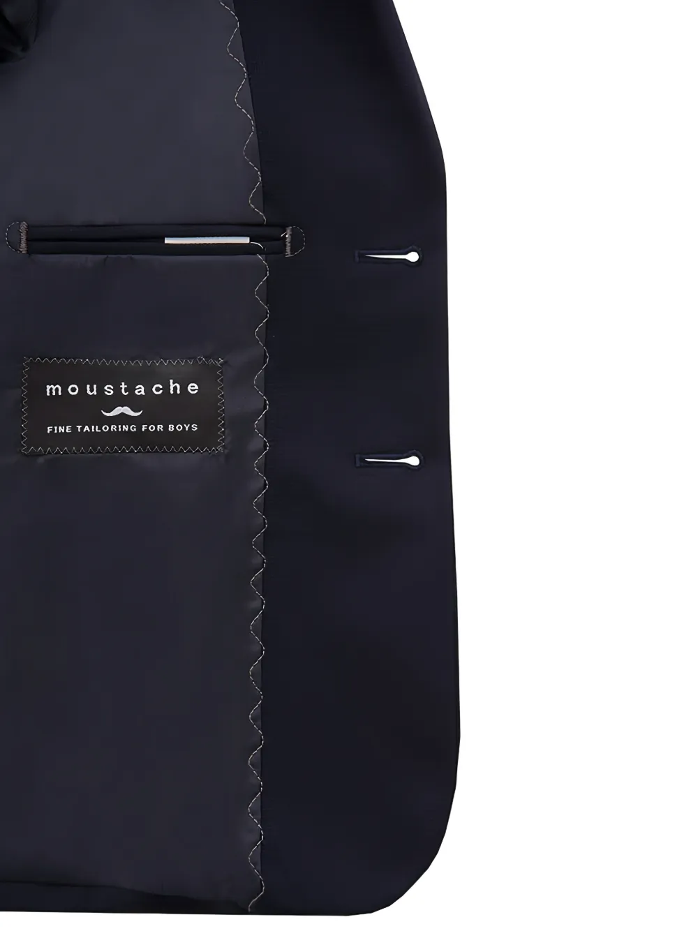Moustache Twill blazer met puntige revers Blauw