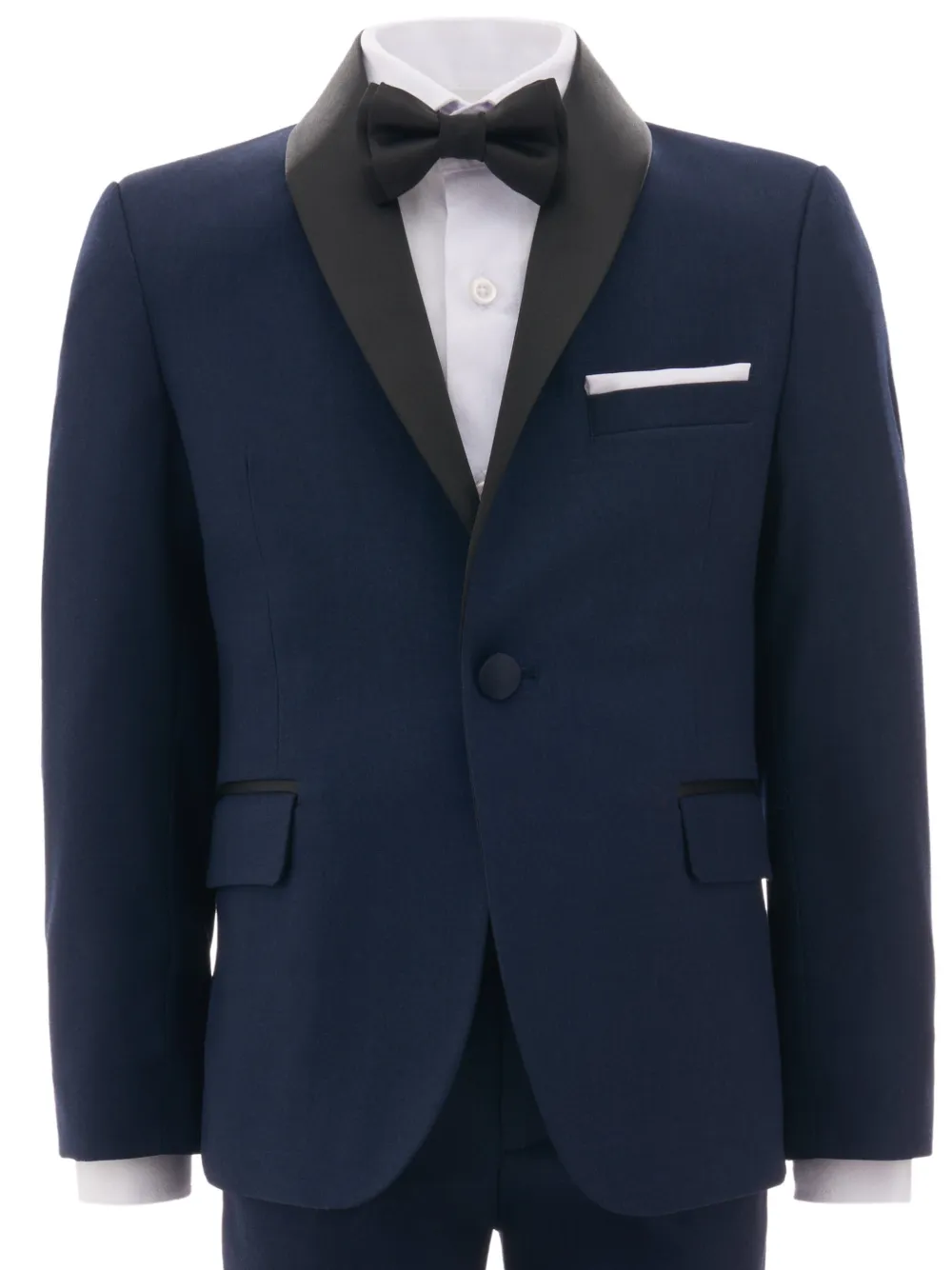 Moustache Vierdelig pak met sjaalrevers Blauw