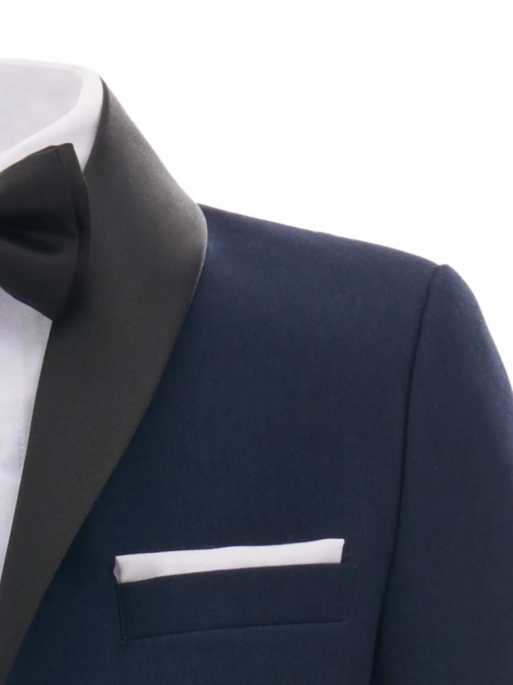Moustache Vierdelig pak met sjaalrevers Blauw