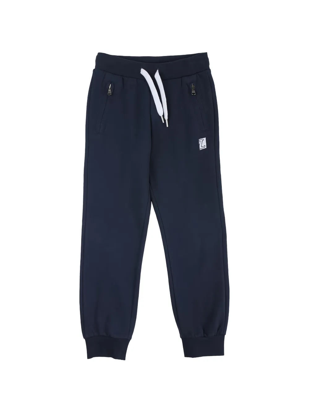 Lanvin Enfant Pantaloni sportivi con applicazione logo - Blu