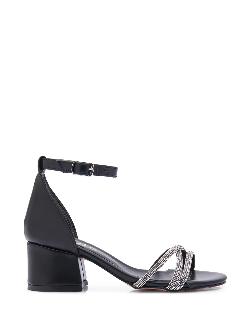La Perla Kids rhinestone-embellished heeled sandals - Black