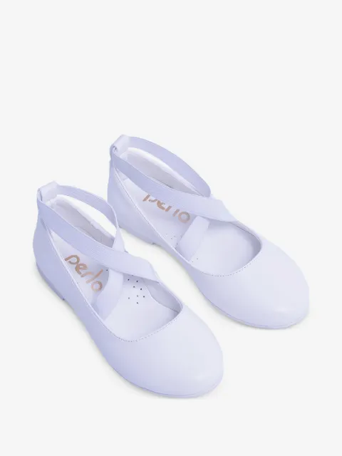 La Perla Kids 크로스 스트랩 발레리나 슈즈