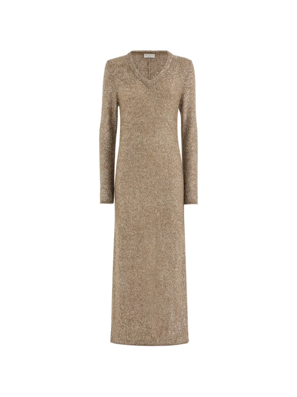 Brunello Cucinelli mohair and wool Dazzling texture knit dress with Monili