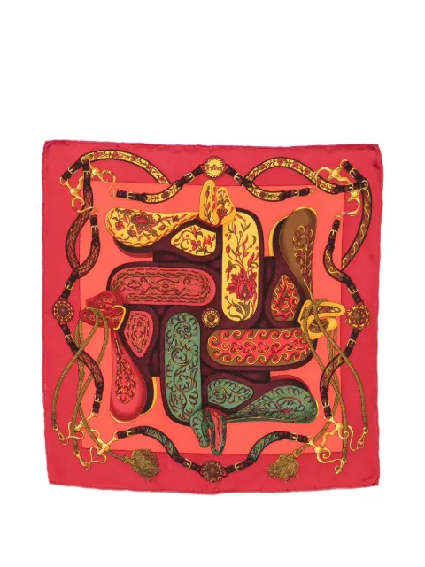 Hermès Pre-Owned 2010s equestrian-print silk handkerchief