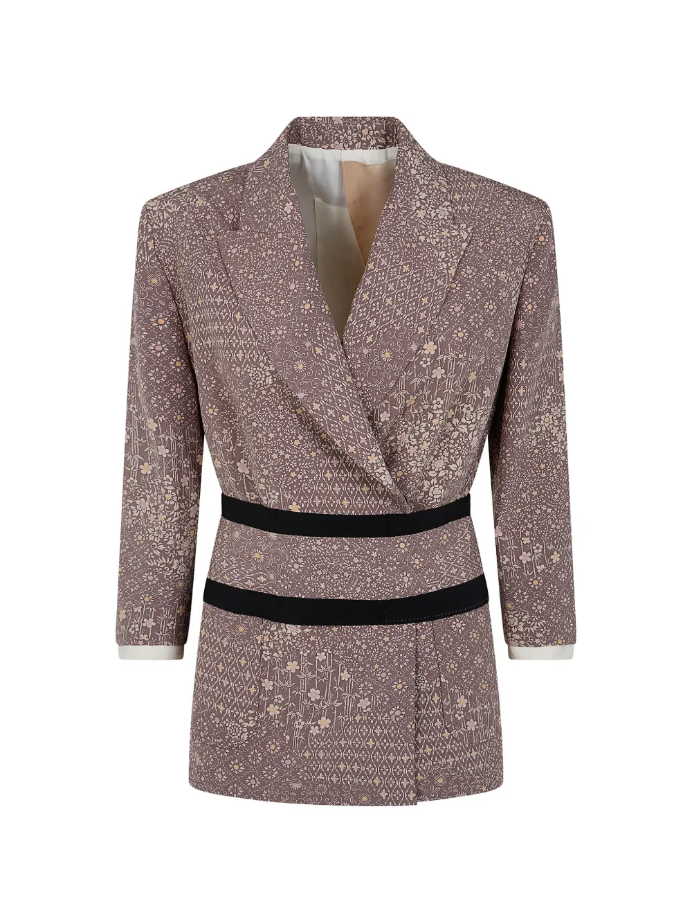 IBRIGU floral-print belted kimono blazer - Rosa