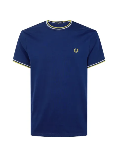 Fred Perry embroidered-logo twin-tipped T-shirt