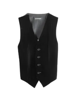 Ann Demeulemeester Tiuku Vネック ボタンベスト | ブラック | FARFETCH JP
