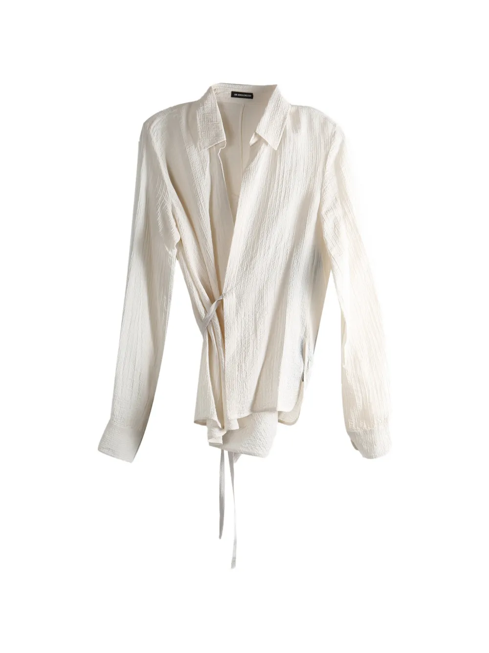 Ann Demeulemeester Alba wrap-design long-sleeve shirt - Bianco