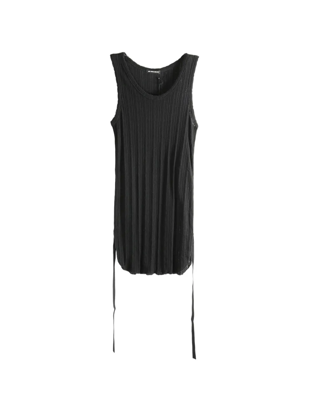 Ann Demeulemeester Mara ribbed side-tie tank top - Nero