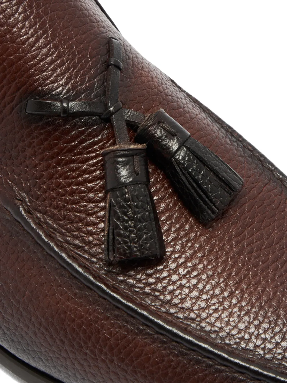Magnanni tassel-detail grained leather loafers Bruin