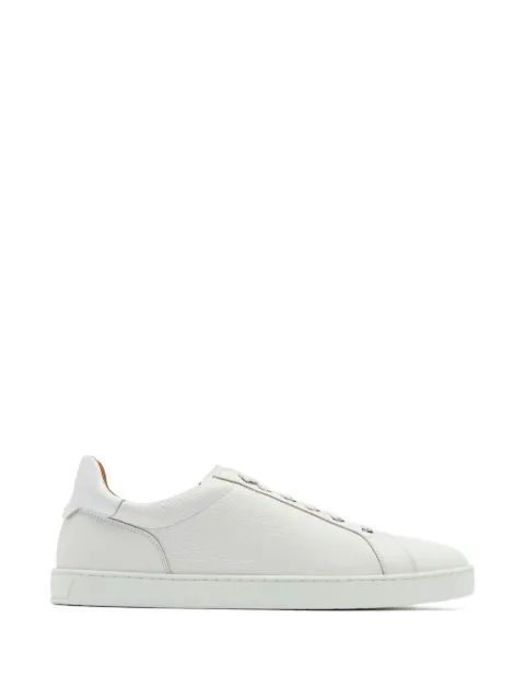 Magnanni pebbled-leather elastic-lace sneakers