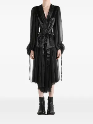ann demeulemeester evening dresses One Shoulder Halter Mini Dress with Choker Neck & Ruffle Hem Cocktail Party  Dress | Asymmetrical Fit &Flare Bow Detail Evening Gown main image 1
